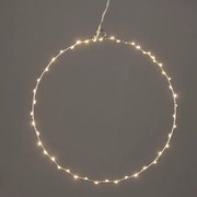 "D50CM SILVER ROUND" 65 ΜΙΝΙ LED ΛΑΜ, WW, ΑΣΗΜΙ ΚΑΛΩΔ. ΧΑΛΚΟΥ,ΑΝΤΑΠΤ.(3VDC),IP44, 3M ΔΙΑΦ ΚΑΛ ACA X066514227