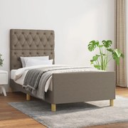 vidaXL Σκελετός Κρεβατιού Χωρίς Στρώμα Taupe 80x200 εκ. Υφασμάτινο