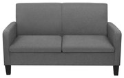 vidaXL Καναπές Διθέσιος Σκούρο Γκρι 135 x 65 x 76 εκ.