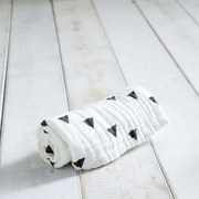 Κουβέρτα Βρεφική - Razzle White-Grey Nima Κούνιας 110x150cm 100% Βαμβάκι
