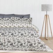 Σετ Σεντόνια Polycotton Υπέρδιπλα Με Λάστιχο 170x200+35εκ. Casual 5429 Εκρού-Γκρι Das Home