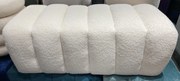 Βοηθητικός Καναπές-Σκαμπώ 85x40x32cm Ύφασμα Συνθετικής Γούνας Πρόβατου Μπεζ Etoile LM-767