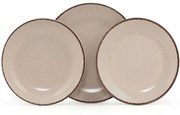 Σερβίτσιο Πιάτα Φαγητού (Σετ 18Τμχ) 710KTP3380 Cinnamon Hermia 18 τμχ Porcelain