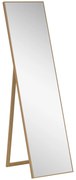 HOMCOM Καθρέφτης Ολόσωμος με Βάση, Ελεύθερος Στέκεται, 40 εκ. x 150 εκ., Φυσικό