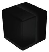 Conset C1483-40 Ματ Μαύρο Στοπ Πόρτας 40x40mm