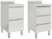 vidaXL Ντουλάπια Κουζίνας Επαγγελματικά 2 τεμ. 50x60x96 εκ. από Ανοξείδωτο Ατσάλι