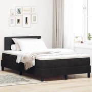 vidaXL Κρεβάτι με Ελατήρια και Στρώμα Μαύρο 120 x 200 cm ύφασμα