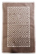 Ταπέτο Polycotton Labyrinth Brown ESPIEL 40x60εκ. LAX201