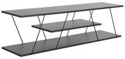 Έπιπλο τηλεόρασης Tars pakoworld ανθρακί-μαύρο 120x30x33εκ