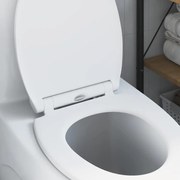 vidaXL Γρήγορη Απελευθέρωση Καθίσματος Τουαλέτας με Μαλακό Κλείσιμο από Duroplast Λευκό