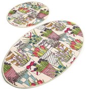 Πατάκια Μπάνιου Flowerpot Djt (Σετ 2τμχ) Multi L'essentiel Maison 60x100cm Πολυέστερ