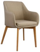 Καρέκλα BRISTOL C0141.02 Ύφασμα - PU Μπέζ 57x59x86Υ εκ. 2αδα 57x59x86 εκ.