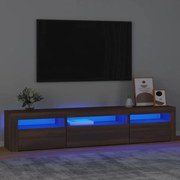 vidaXL Έπιπλο Τηλεόρασης με LED Καφέ Δρυς 195x35x40 εκ.