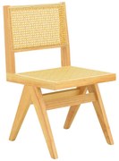 Καρέκλα Winslow pakoworld rubberwood-rattan σε φυσική απόχρωση 46x58x80εκ