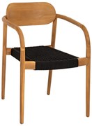 ΠΟΛΥΘΡΟΝΑ OSLO HM9636.02 ΞΥΛΟ TEAK ΦΥΣΙΚΟ &amp; ΜΑΥΡΟ ΣΧΟΙΝΙ 55x54x80Y εκ. - 0615206 - HM9636.02