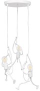 Κρεμαστό Φωτιστικό Οροφής 3xE27 Λευκό LITTLE MAN 01654 Globostar-1654-Λευκό 01654