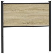 vidaXL Κεφαλάρι Sonoma Δρυς 90 εκ. Επεξεργασμένο Ξύλο/Ατσάλι