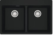 Franke MRG 620-34-34 Ένθετος Γρανιτένιος Νεροχύτης με απλή βαλβίδα 80cm Matt Black