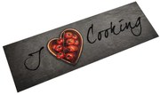 vidaXL Χαλί Κουζίνας Πλενόμενο Επιγραφή Cooking 45x150 εκ. Βελούδο