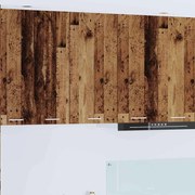 vidaXL Κρεμαστό ντουλάπι Riga Παλαιό Ξύλο και Λευκό 40 x 31 x 80 εκ.