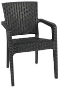Καρέκλα - Πολυθρόνα Halcyon PP ανθρακί 57.5x59.5x86 εκ.
