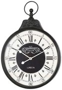 Inart Ρολόι Τοίχου Cloco Μεταλλικό 60x6x86εκ Μαύρο 351-000023