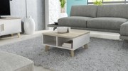 coffee table 60 LOTTA  dimond white/lsonoma oak DIOMMI CAMA-LOTTA-ŁAWA-60-BI/DSO