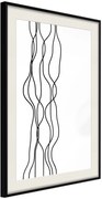 Αφίσα - Wavy Lines - 40x60 - Μαύρο - Με πασπαρτού