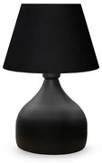 PYRAMID 204-0058 Μοντέρνο Eπιτραπέζιο Φωτιστικό Μονόφωτο 1 x E27 IP20 Μαύρο Μέταλλο με Μαύρο Ύφασμα-Μ22 x Π22 x Υ30cm Globostar- 204-0058