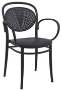 Πολυθρόνα Marcel XL 20.0642 57Χ52Χ85cm Black Siesta