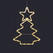 "PLASTIC XMAS TREE" 36 LED ΛΑΜΠΑΚΙΑ WW ΜΠΑΤ. (3ΧΑΑ)/USB, IP20, 32*0.5*44.5 ACA X04361306