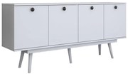 Μπουφές Salonde pakoworld λευκό μελαμίνης-λευκό pp πόδι 180x40x82.6εκ