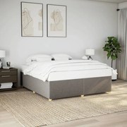 vidaXL Σκελετός Κρεβατιού Χωρίς Στρώμα Taupe 180x200 εκ. Υφασμάτινο