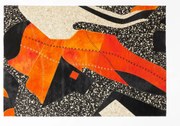 Χαλί Lava Μαύρο-Πορτοκαλί  240x170x1 εκ - Μαύρο