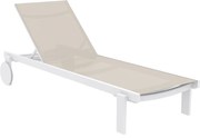 CASABLANCA ΞΑΠΛΩΣΤΡΑ WHITE/TAUPE ΑΛΟΥΜ-ΠΟΛ/ΝΙΟΥ 74X190X31εκ.