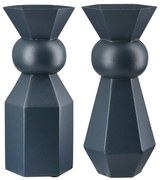 Βάζο "Metallo" Μέταλλο Dark Μπλε PU 2 Pcs. Assorted 10x10x24cm