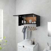 vidaXL Ντουλάπα Μαύρη 70 x 32,5 x 35 εκ. από Μοριοσανίδα