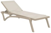 PACIFIC ΞΑΠΛΩΣΤΡΑ TAUPE/TAUPE ΠΟΛ/ΝΙΟΥ - (193X68X35εκ.), Χρώμα: TAUPE - SIESTA