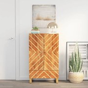 vidaXL Ντουλάπι Καφέ/Μαύρο 60 x 33,5 x 100 εκ. από Μασίφ Ξύλο Μάνγκο