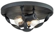 Πλαφονιέρα Φωτιστικό Οροφής 2xE27 Bradbury Elstead Lighting-QZ-BRADBURY-F-GK-Γκρι QZ-BRADBURY-F-GK