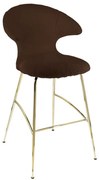 Σκαμπό Μπάρ Time Flies Teddy 590-19C5912-1 51x56x112cm Brown-Brass Umage
