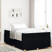 vidaXL Σκελετός Κρεβατιού με στρώμα Μαύρο 120 x 200 cm ύφασμα