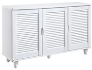 Παπουτσοθήκη 3 Πόρτες Απόχρωση Άσπρο 110x33x77cm