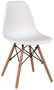 Καρέκλα TWIST Ξύλινα πόδια Λευκή 46x50x82 εκ. 4αδα 46x50x82 εκ.