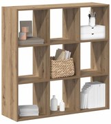 vidaXL Βιβλιοθήκη Αρτισιανή Δρυς 102x32x102 εκ. από Επεξεργασμένο Ξύλο