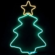 Φωτοσωλήνας Christmas Tree 200 Led X082003419 38,5x54+150cm 12W Green-Yellow Aca