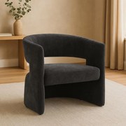 Πολυθρόνα Leicy ύφασμα σε μαύρη απόχρωση 69x63x76.5εκ 69x63x76.5 εκ.