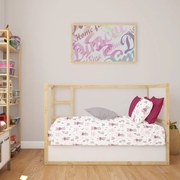 Σεντόνια Βρεφικά Cloudy Bear 582 (Σετ 3τμχ) White-Pink DimCol Κούνιας 120x160cm 100% Βαμβάκι