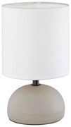 Φωτιστικό Επιτραπέζιο Luci R50351025 1xE14 40W Φ14cm 23cm Cappucino-White RL Lighting Κεραμικό,Ύφασμα