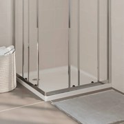 vidaXL Βάση Ντουζιέρας Τετράγωνη Λευκή 80 x 80 εκ. από ABS